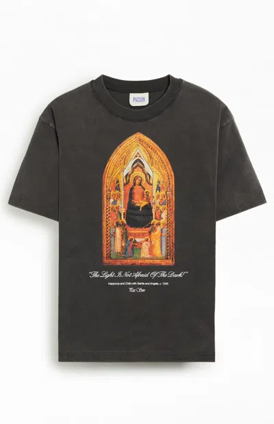 Pacsun Men's Madonna And Child T-shirt In Washed Black