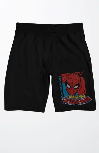 Pacsun Men's Marvel Amazing Spider-man Sweat Shorts In Black In Multi