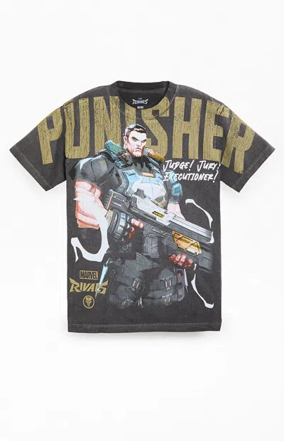 Pacsun Men's Marvel Rivals Punisher T-shirt In Charcoal In Gray
