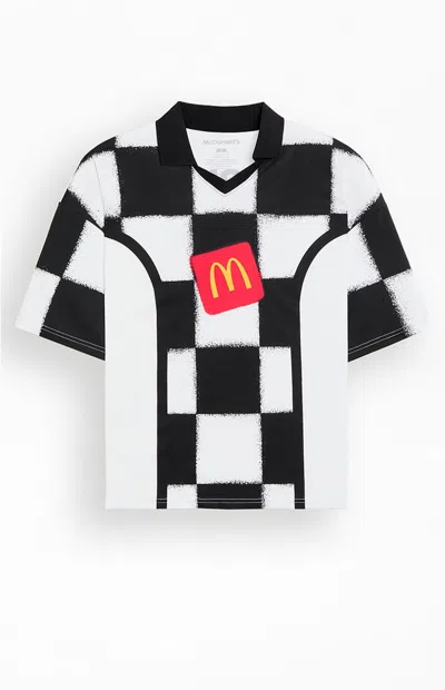 Pacsun Men's Mcdonalds Checkerboard Short Sleeve Jersey In Black