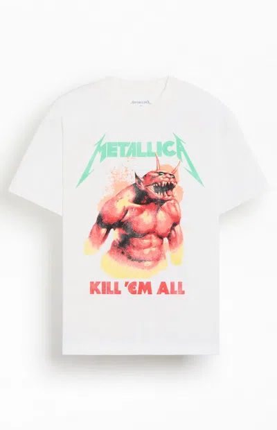 Pacsun Men's Metallica Kill 'em All T-shirt In White