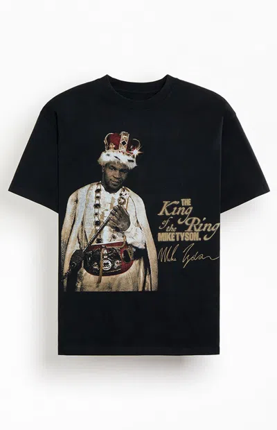 Pacsun Men's Mike Tyson King Of The Ring T-shirt In Black