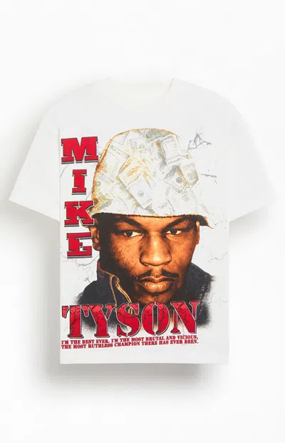 Pacsun Men's Mike Tyson Rich Thinking T-shirt In White