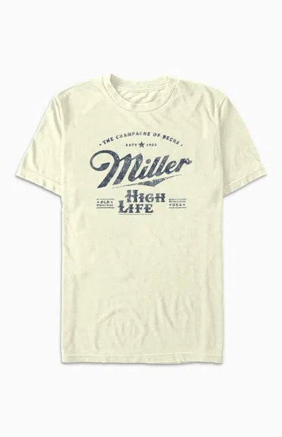 Pacsun Men's Miller High Life Crest T-shirt In Natural In Brown