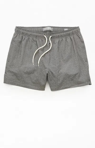 Pacsun Men's Mini Check Seersucker 4.5" Swim Trunks In Brown