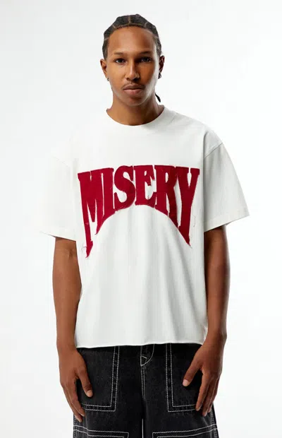 Pacsun Men's Misery Cropped Boxy T-shirt In White In Multi
