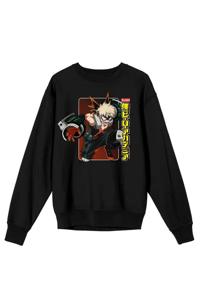 Pacsun Men's My Hero Academia Bakugo Crew Neck Sweatshirt In Black