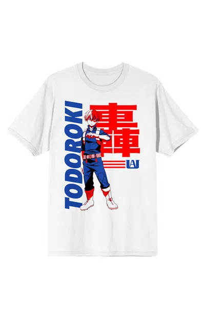 Pacsun Men's My Hero Academia Todoroki Anime T-shirt In White