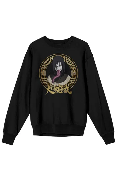 Pacsun Men's Naruto Shippuden Orochima Crew Neck Sweatshirt In Black