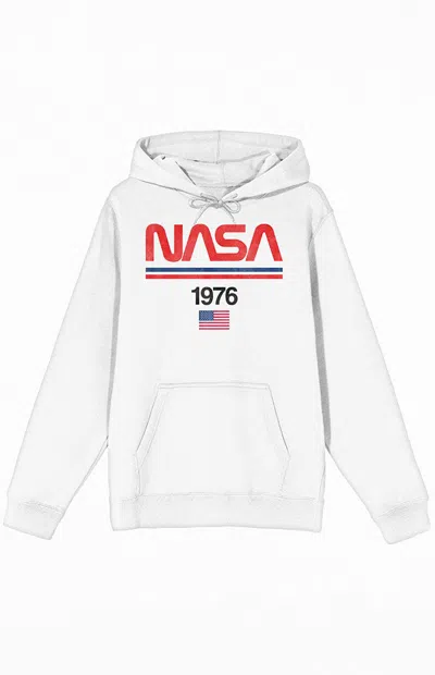 Pacsun Men's Nasa 1976 Flag Hoodie In White