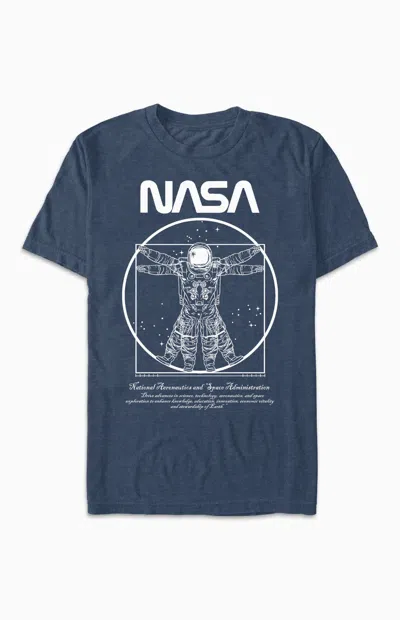 Pacsun Men's Nasa Classic Astronaut T-shirt In Navy Heather In Blue