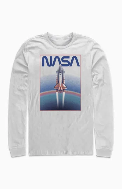 Pacsun Men's Nasa Cloud Breach Long Sleeve T-shirt In White