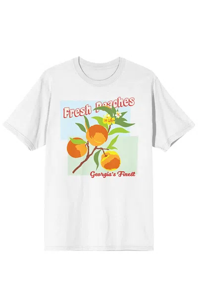 Pacsun Men's Natural World Fresh Peach T-shirt In White
