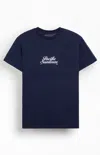 Pacsun Men's Navy Script T-shirt In Blue
