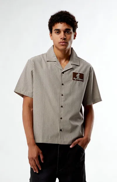 Pacsun Men's Negative Space Work Camp Shirt In Brown