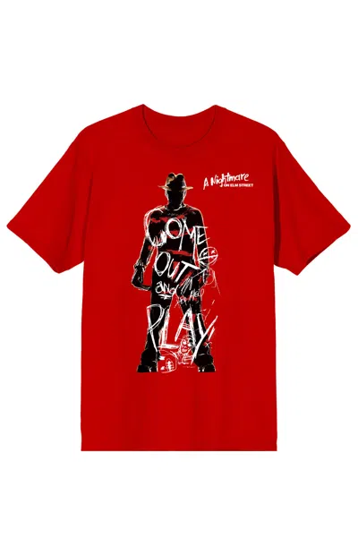 Pacsun Men's Nightmare On Elm Street Come Out And Play T-shirt In Red