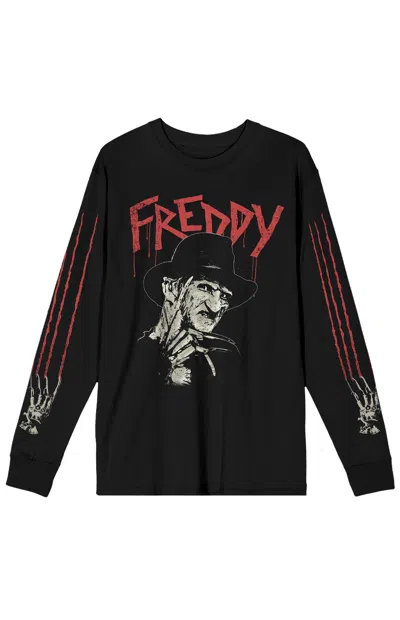 Pacsun Men's Nightmare On Elm Street Freddy Claws Long Sleeve T-shirt In Black