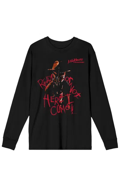 Pacsun Men's Nightmare On Elm Street Ready Or Not Long Sleeve T-shirt In Black