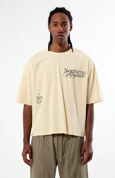 Pacsun Men's Nocturne Royal Cropped T-shirt In Cream In Neutral