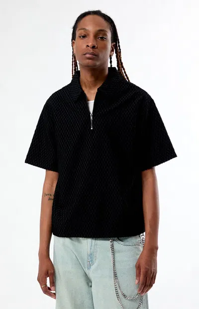 Pacsun Men's Nomad Black Quarter Zip Shirt