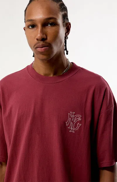 Pacsun Men's Nyc Embroidered Patch T-shirt In Red