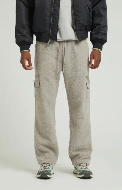 Pacsun Men's Ocean Sherpa Cargo Sweatpants In Gray