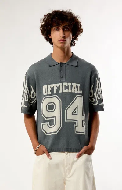 Pacsun Men's Official Knit Polo Shirt In Gray