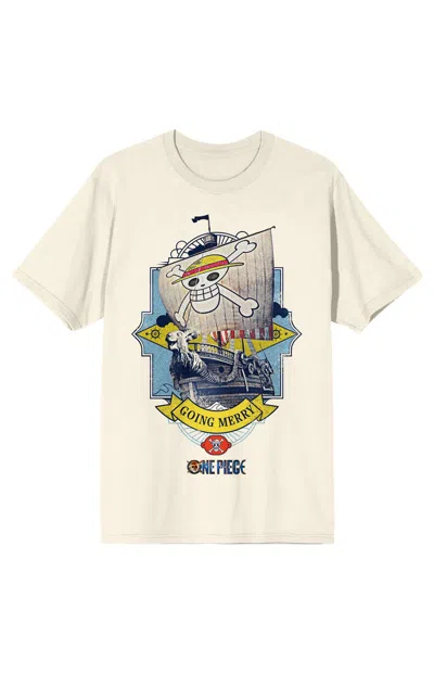 Pacsun Men's One Piece Live Action Going Merry Pirate Ship T-shirt In Off White