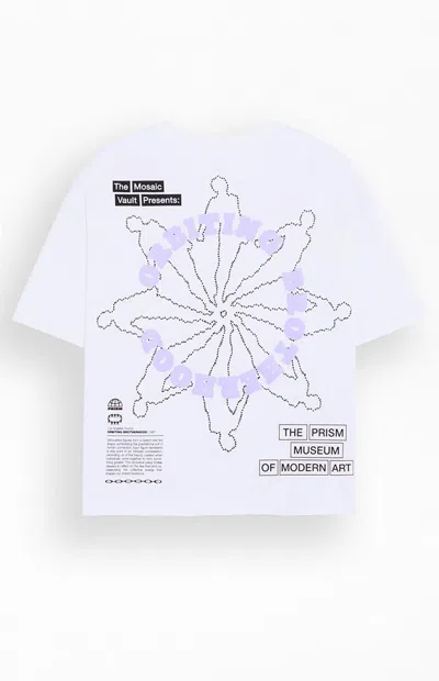Pacsun Men's Orbiting Connections Cropped Boxy T-shirt In White