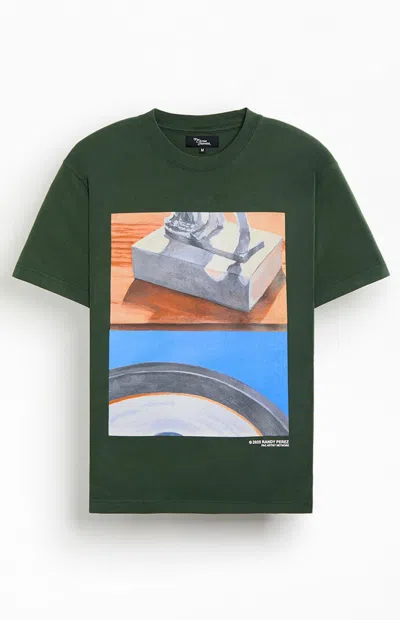 Pacsun Men's Pac Artist Network X Randy Perez Green Still T-shirt