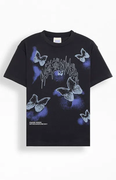 Pacsun Men's Pacific Sunwear Paper Wings T-shirt In Black