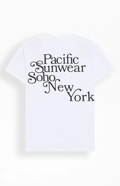 Pacsun Men's Pacific Sunwear Soho Ny T-shirt In Off White