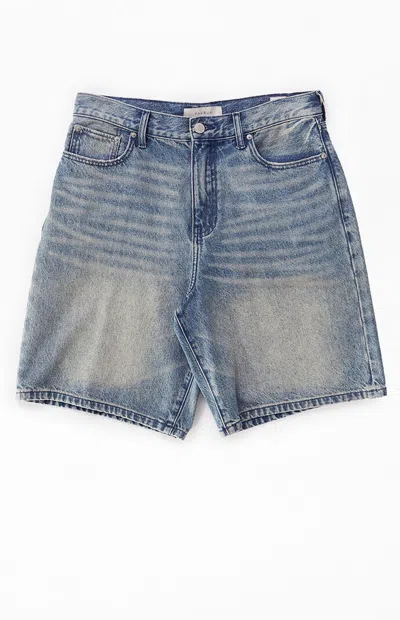 Pacsun Men's Parker Baggy Denim Shorts Medium Blue Tint In Medium Indigo