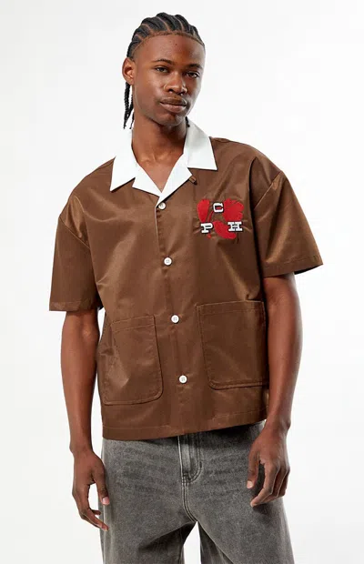 Pacsun Men's Pch Camp Shirt In Brown