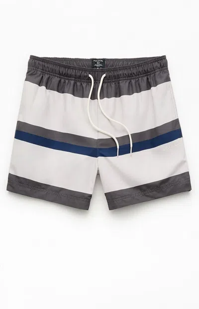 Pacsun Men's Pierre Striped Eco 4.5" Swim Trunks In Multi