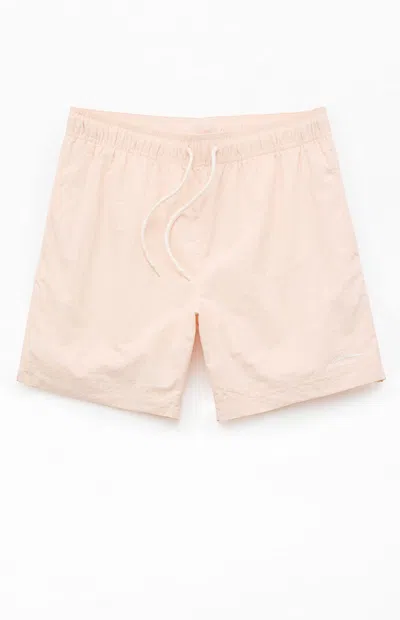 Pacsun Men's Pink Collegiate 6.5" Swim Trunks In Pattern