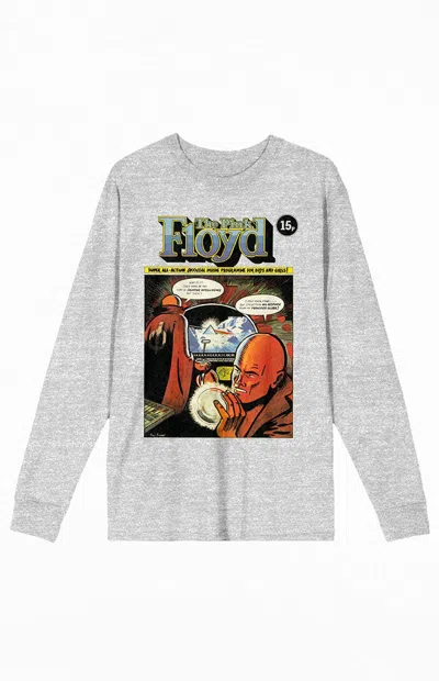 Pacsun Men's Pink Floyd Comic Long Sleeve T-shirt In Heather Grey In Gray