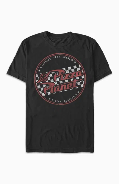 Pacsun Men's Pizza Planet Logo T-shirt In Black