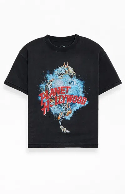 Pacsun Men's Planet Hollywood Dragon T-shirt In Washed Black