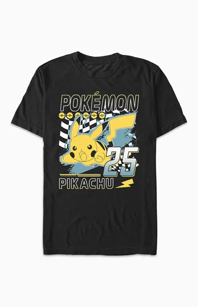 Pacsun Men's Pokemon Pikachu Lightning Strike T-shirt In Black