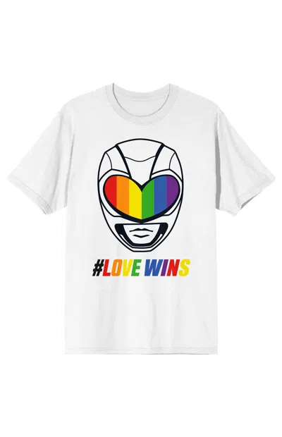 Pacsun Men's Power Rangers #love Wins T-shirt In White