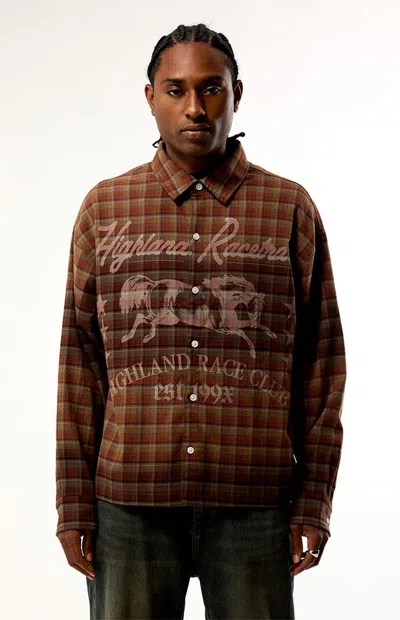 Pacsun Men's Racetrack Flannel Long Sleeve Shirt In Multi