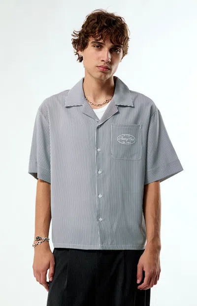 Pacsun Men's Racing Club Plaid Short Sleeve Shirt In Gray