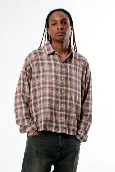 Pacsun Men's Rains Plaid Long Sleeve Shirt In Multi