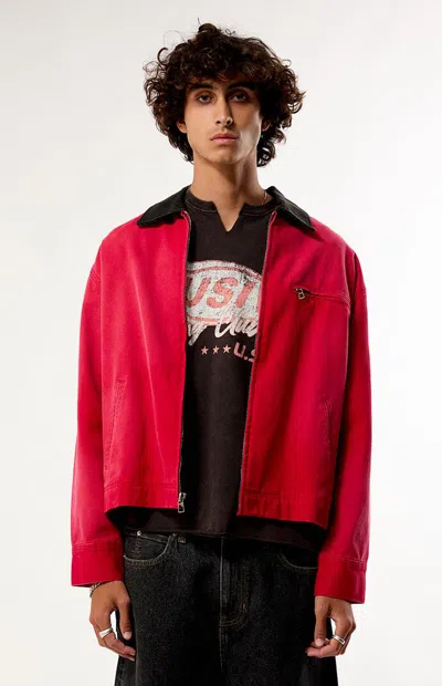 Pacsun Men's Red George Canvas Work Jacket