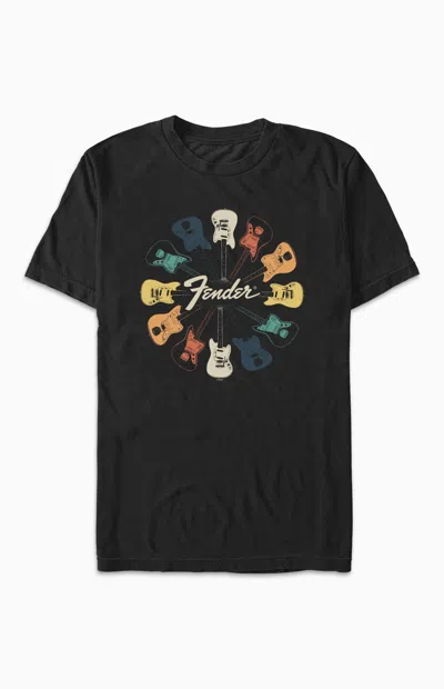 Pacsun Men's Retro Kaleidoscope Fender T-shirt In Black