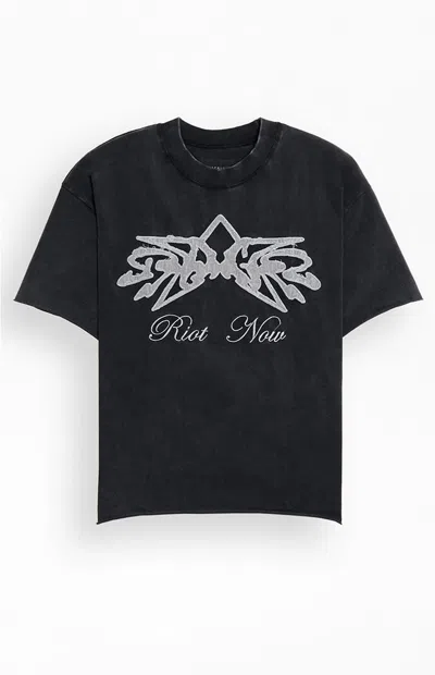 Pacsun Men's Riot Now Knit T-shirt In Washed Black