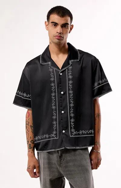 Pacsun Men's River Resort Camp Shirt In Black