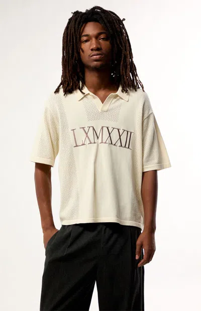 Pacsun Men's Roman Polo Shirt In Cream In White