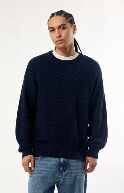 Pacsun Men's Roy Crew Neck Sweater In Navy In Blue